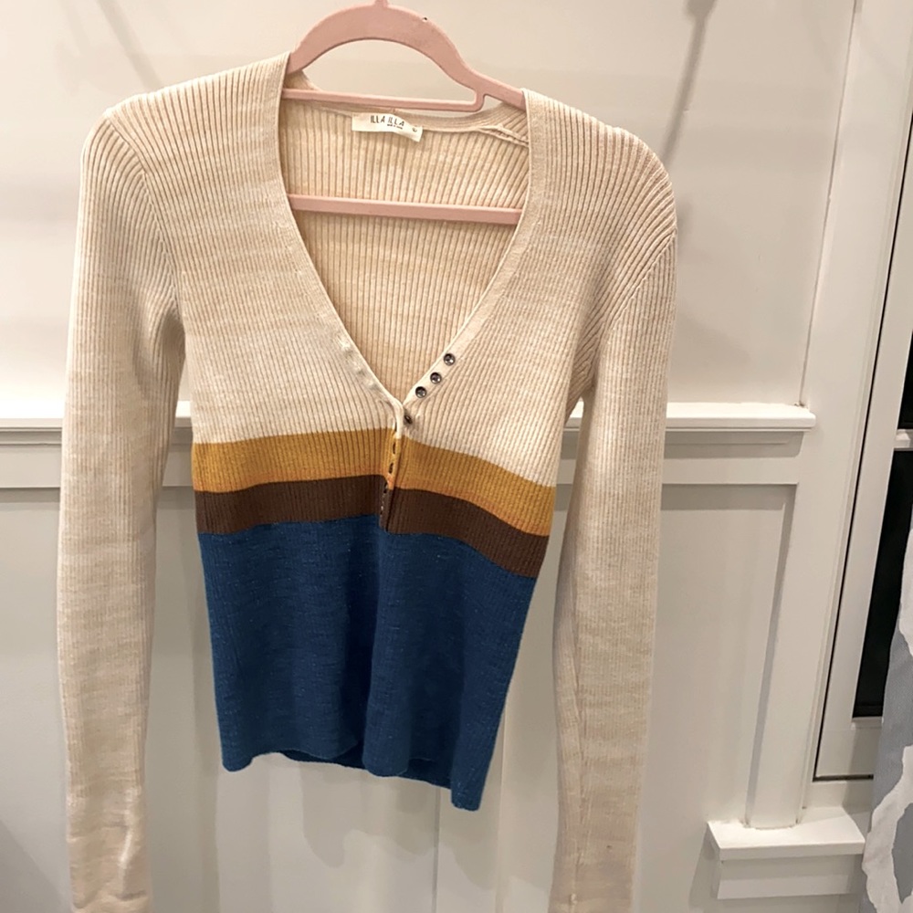 Long sleeves ribbed top NWOT
